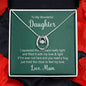 To My Wonderful Daughter Lucky In Love Pendent