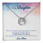 To My Daughter Lucky In Love Necklace