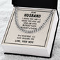 To My Husband Cuban Link Chain