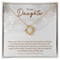 To My Daughter Love Knot Necklace