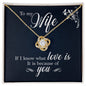 To My Wife Love Knot Necklace