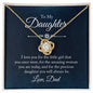 To My Daughter Love Knot Necklace