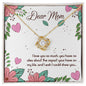 Dear Mom I love You Love Knot Necklace