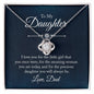To My Daughter Love Knot Necklace