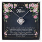 To My Mom Love Knot Necklace