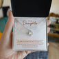 To My Daughter Love Knot Necklace
