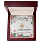 Dear Mom I love You Love Knot Necklace