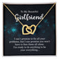 To My Beautiful Girlfriend Interlocking Hearts Necklace