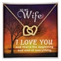 To My Wife Interlocking Hearts Necklace