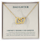 To My Daughter Interlocking Hearts Necklace