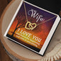 To My Wife Interlocking Hearts Necklace