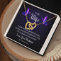 To My Wife Interlocking Hearts Necklace