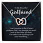 To My Beautiful Girlfriend Interlocking Hearts Necklace