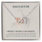 To My Daughter Interlocking Hearts Necklace