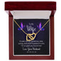 To My Wife Interlocking Hearts Necklace