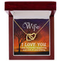 To My Wife Interlocking Hearts Necklace