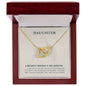 To My Daughter Interlocking Hearts Necklace
