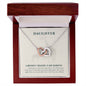 To My Daughter Interlocking Hearts Necklace