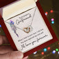 To My Gorgeous Girlfriend Interlocking Hearts Necklace
