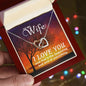 To My Wife Interlocking Hearts Necklace