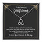 To My Beautiful Girlfriend Zodiac Symbol Necklace