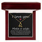 I love You Zodiac Symbol Necklace