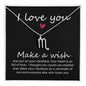 I love You Zodiac Symbol Necklace