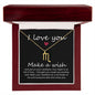 I love You Zodiac Symbol Necklace
