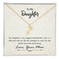 To My Daughter Zodiac Symbol Necklace