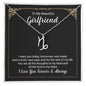 To My Beautiful Girlfriend Zodiac Symbol Necklace