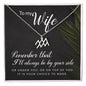 To My Beautiful Wife Zodiac Symbol Necklace