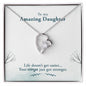 To My Amazing Daughter Forever Love Necklace