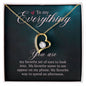 To My Girlfriend Forever Love Necklace