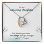 To My Amazing Daughter Forever Love Necklace