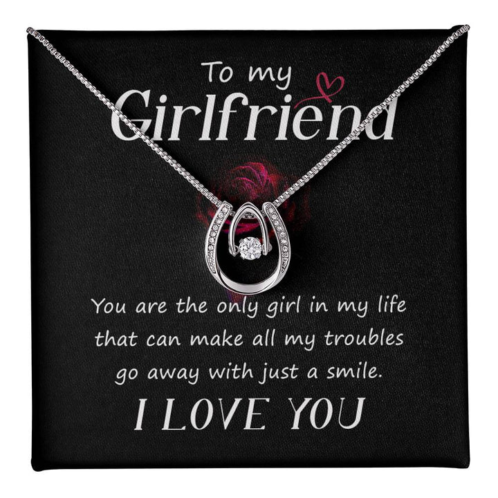 To My Girlfriend Lucky In Love Necklace