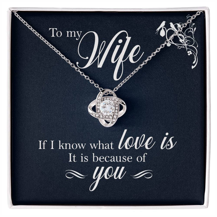 To My Wife Love Knot Necklace