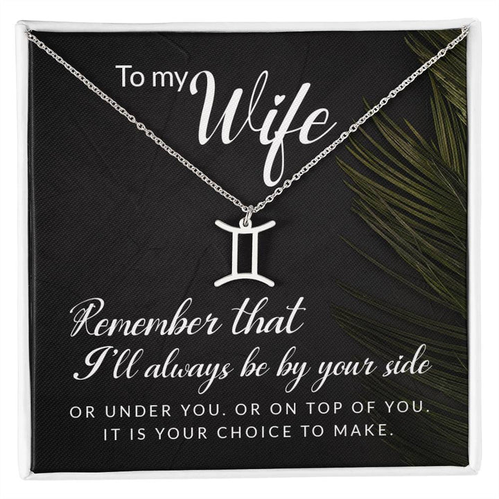 To My Beautiful Wife Zodiac Symbol Necklace