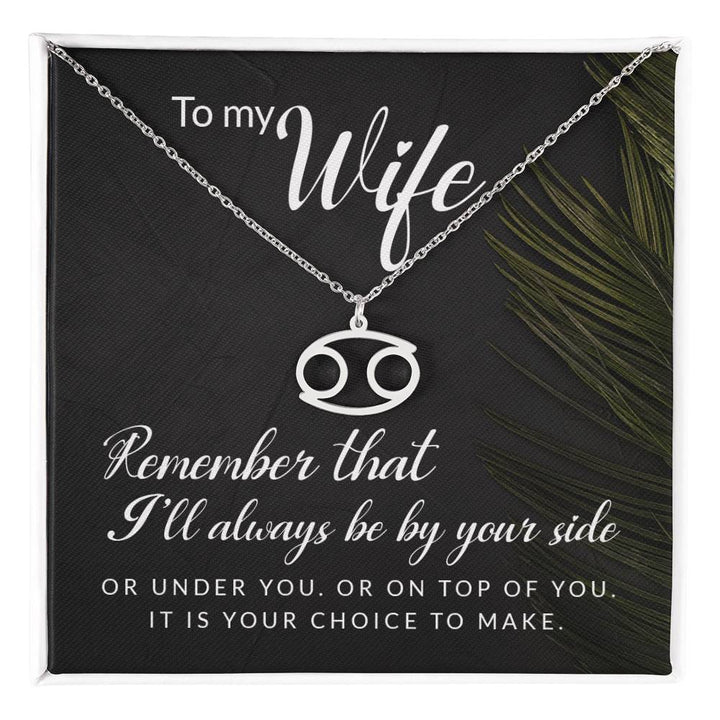 To My Beautiful Wife Zodiac Symbol Necklace