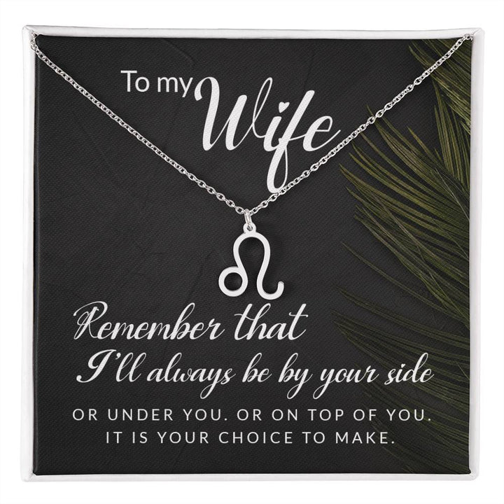 To My Beautiful Wife Zodiac Symbol Necklace