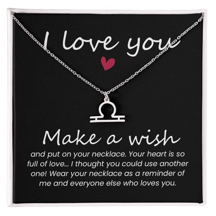 I love You Zodiac Symbol Necklace