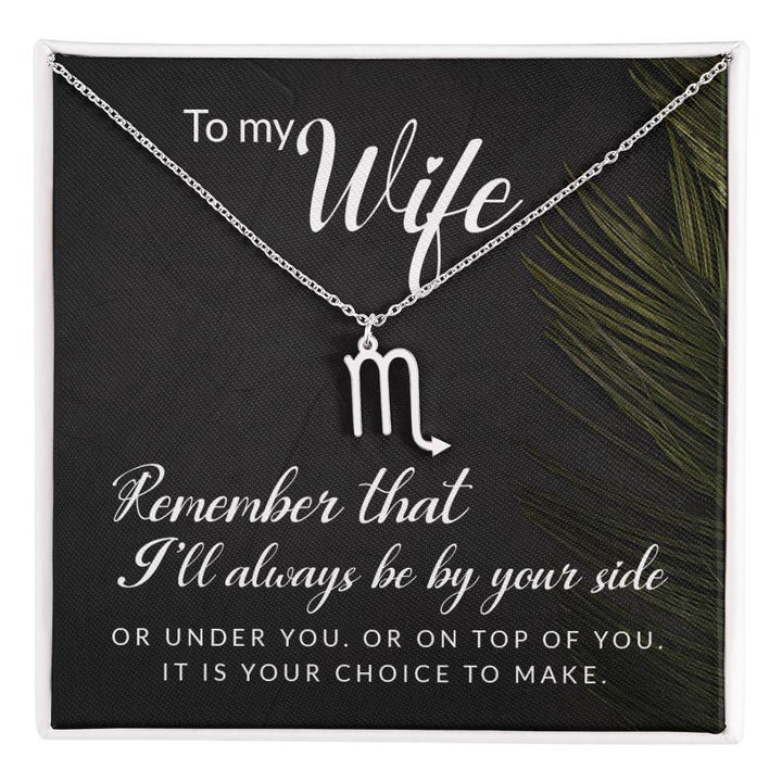 To My Beautiful Wife Zodiac Symbol Necklace
