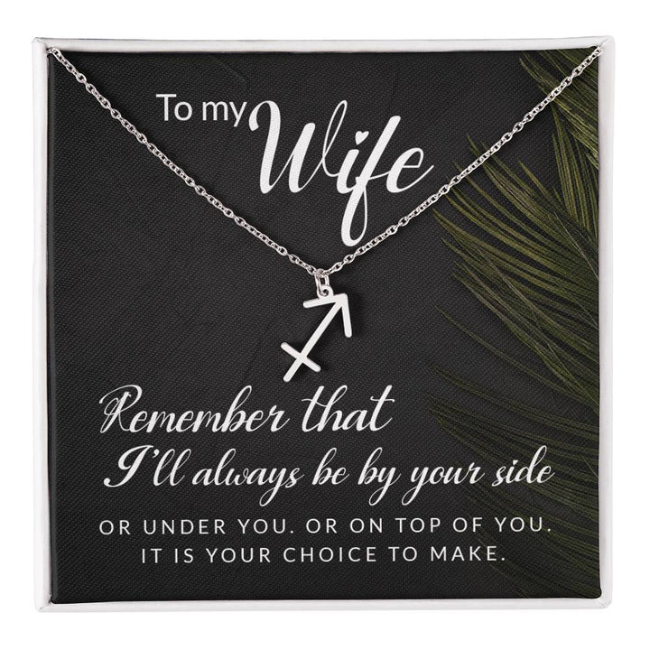 To My Beautiful Wife Zodiac Symbol Necklace