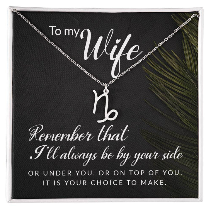 To My Beautiful Wife Zodiac Symbol Necklace