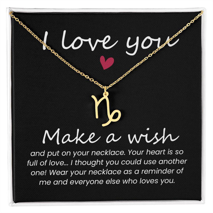I love You Zodiac Symbol Necklace
