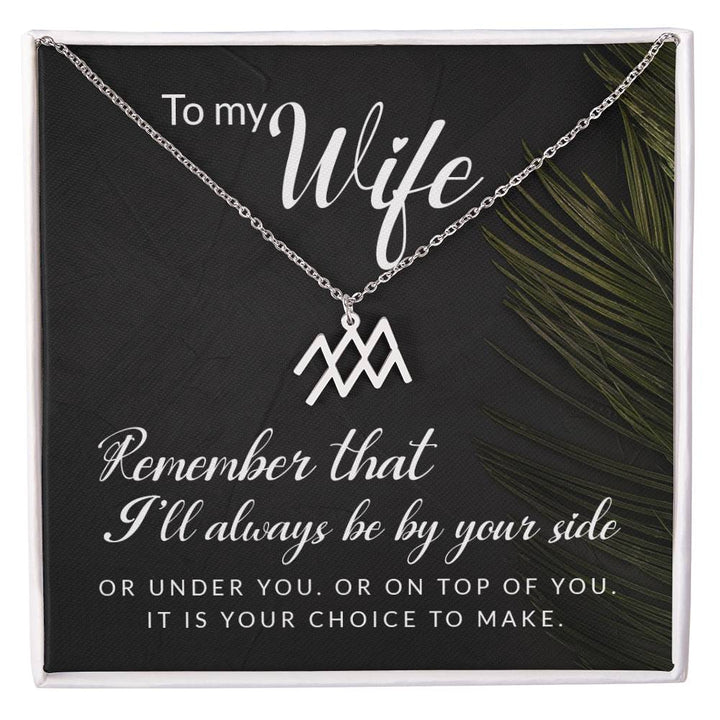 To My Beautiful Wife Zodiac Symbol Necklace