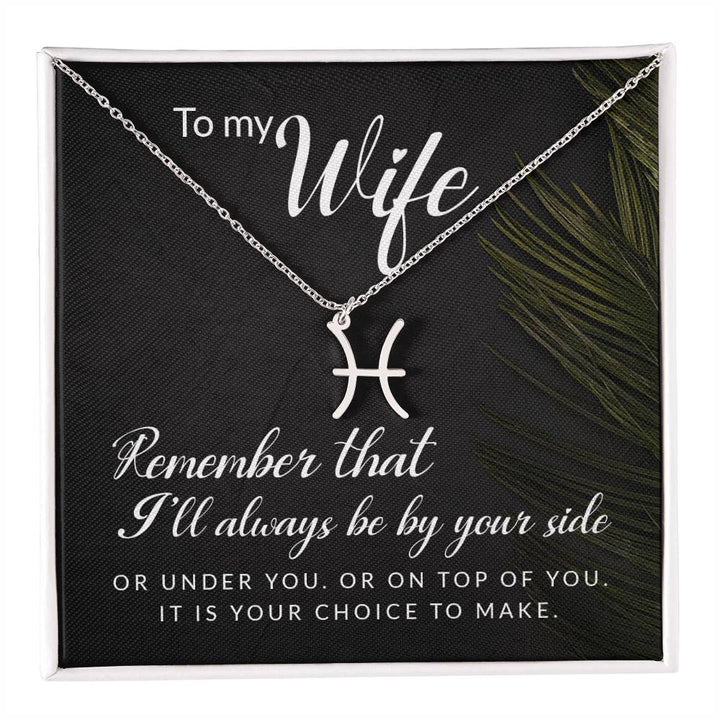 To My Beautiful Wife Zodiac Symbol Necklace