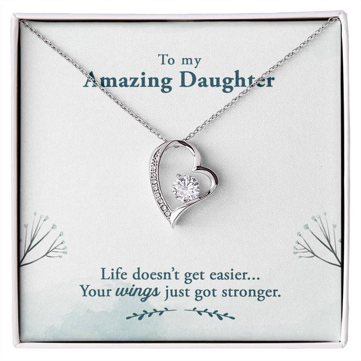 To My Amazing Daughter Forever Love Necklace